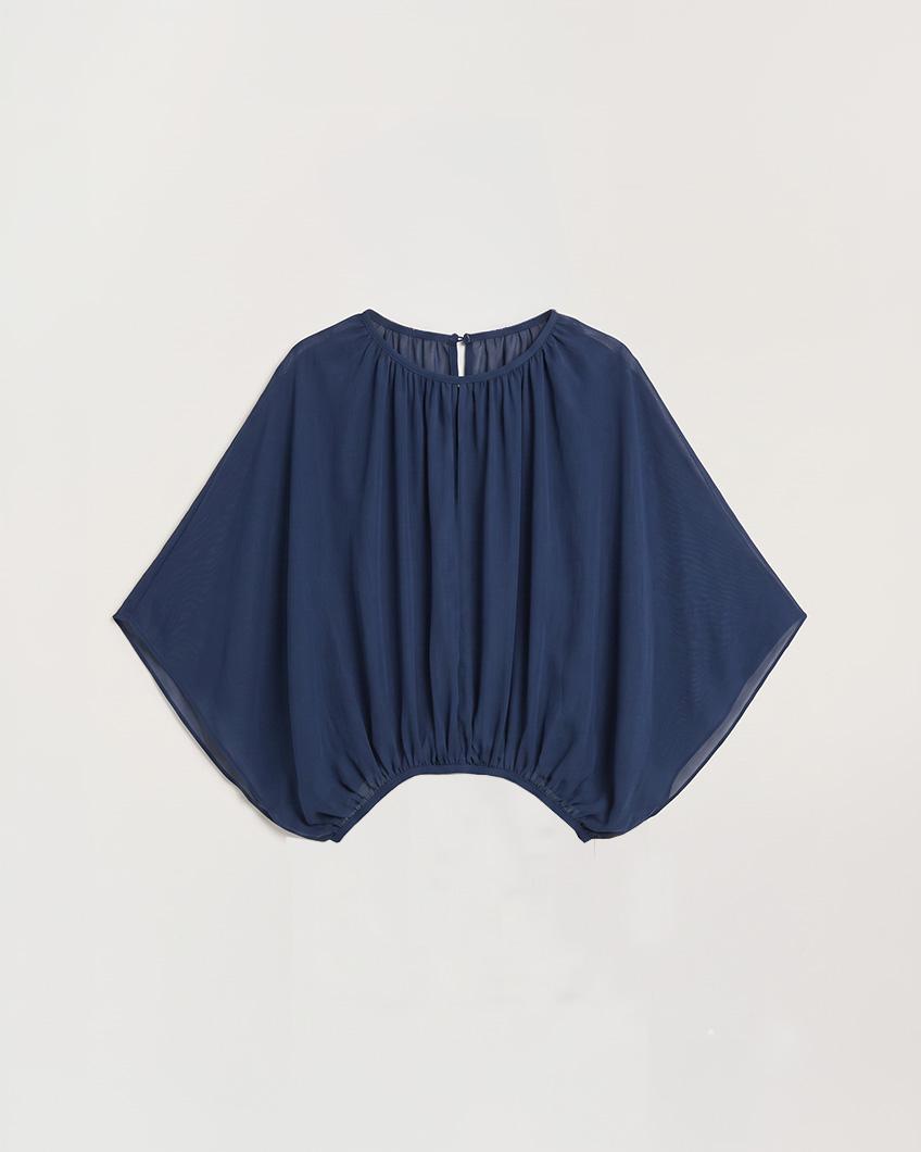 BLUSA FLUIDA SEMITRANSPARENTE