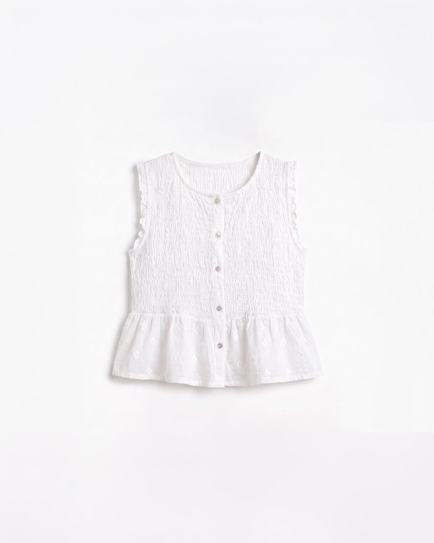 TOP NIDO ABEJA PEPLUM BORDADO
