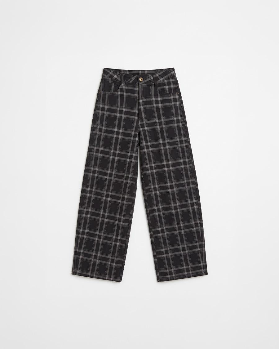 CHECKERED BALLOON PANTS