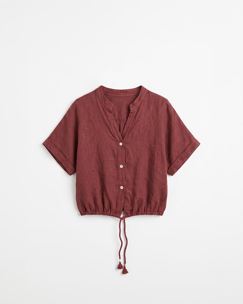 BLUSA LINO DETALLE BAJO
