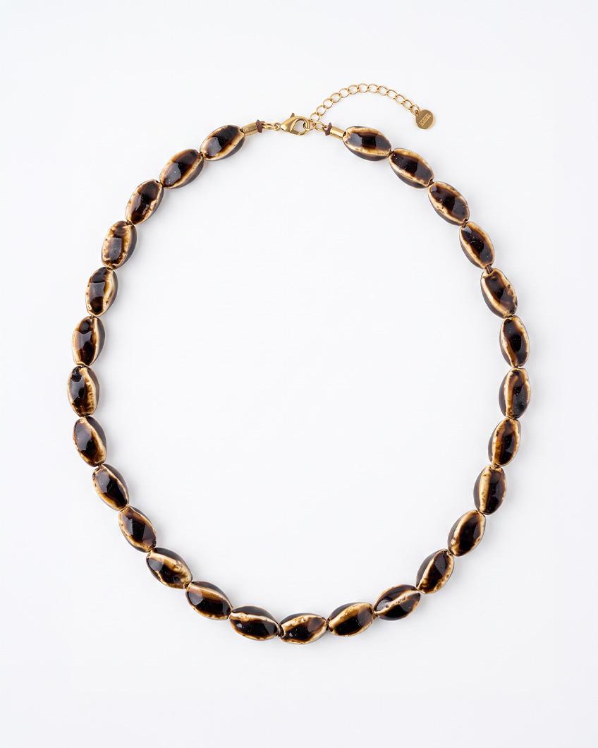 COLLAR CUENTAS EFECTO PIEDRA